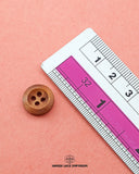 Size of the 'Four Hole Wood Button WB94' is shown with a ruler
