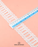 Center Filling Lace 78586 showcased alongside a ruler, revealing a width of 1.5 inches.