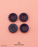 Black Plastic Button PB036