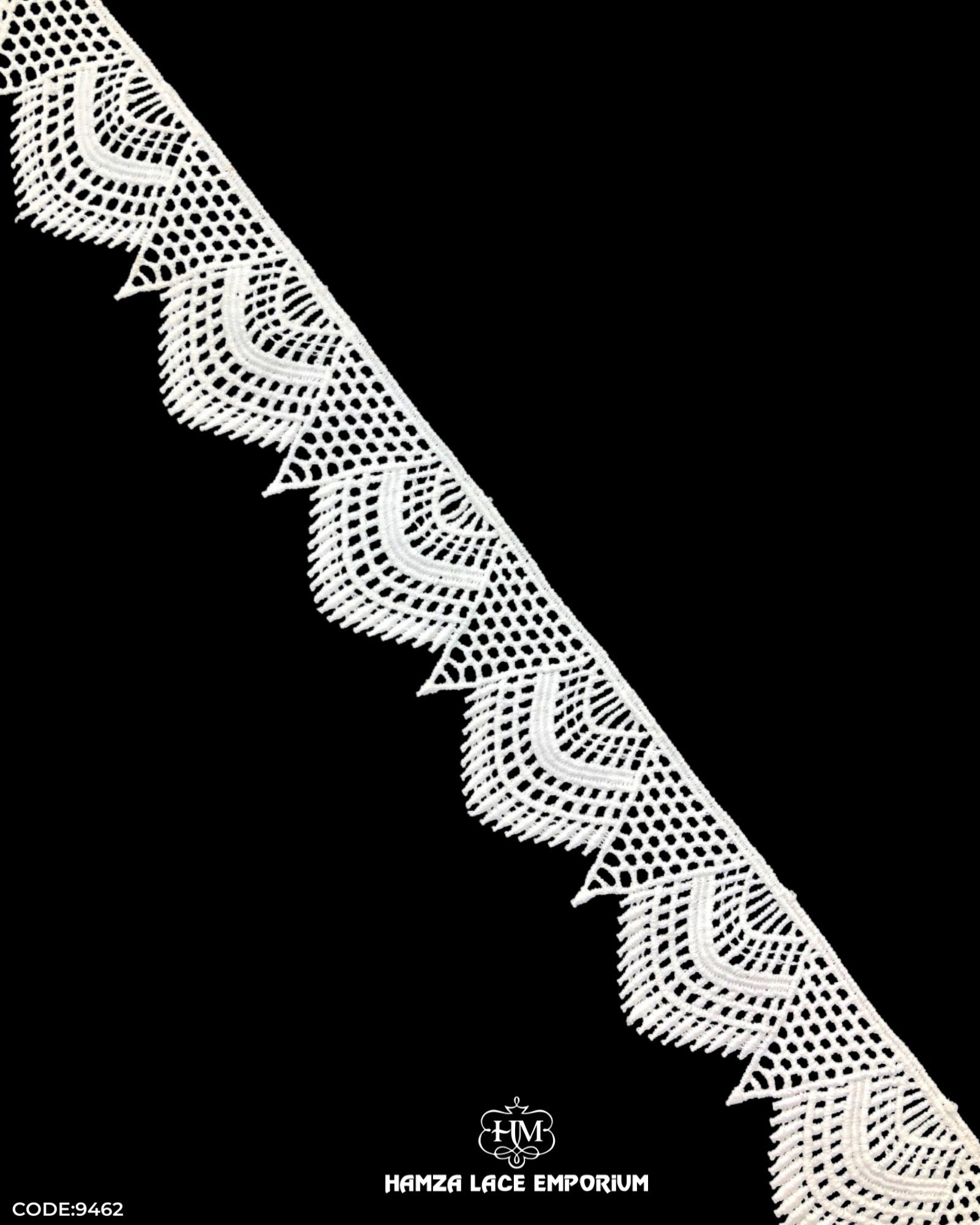 'Edging Scallop Lace 9462' with 'Hamza Lace' Sign at the bottom
