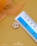 Flower Design Wood Button WB116