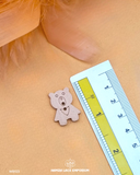 Bear Design Wood Button WB123