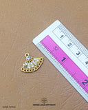 Elegant 'Pankhi Design Button MA169' for Clothing (Size shown with ruler)