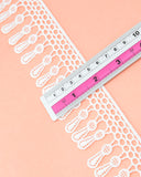 The size of the 'Edging Jhaalar Lace' is given by using a scale measurement