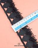 The size of the 'Edging Jhalar Lace 1749' is given as '2.25' inches by placing a ruler on it