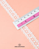 A scale is on the 'Center Filling Lace 1777' measuring its size as 0.75 inches and the "Hamza Lace' sign at the bottom