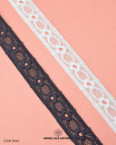 One white and one black piece of 'Two Side Filling Lace 18483'