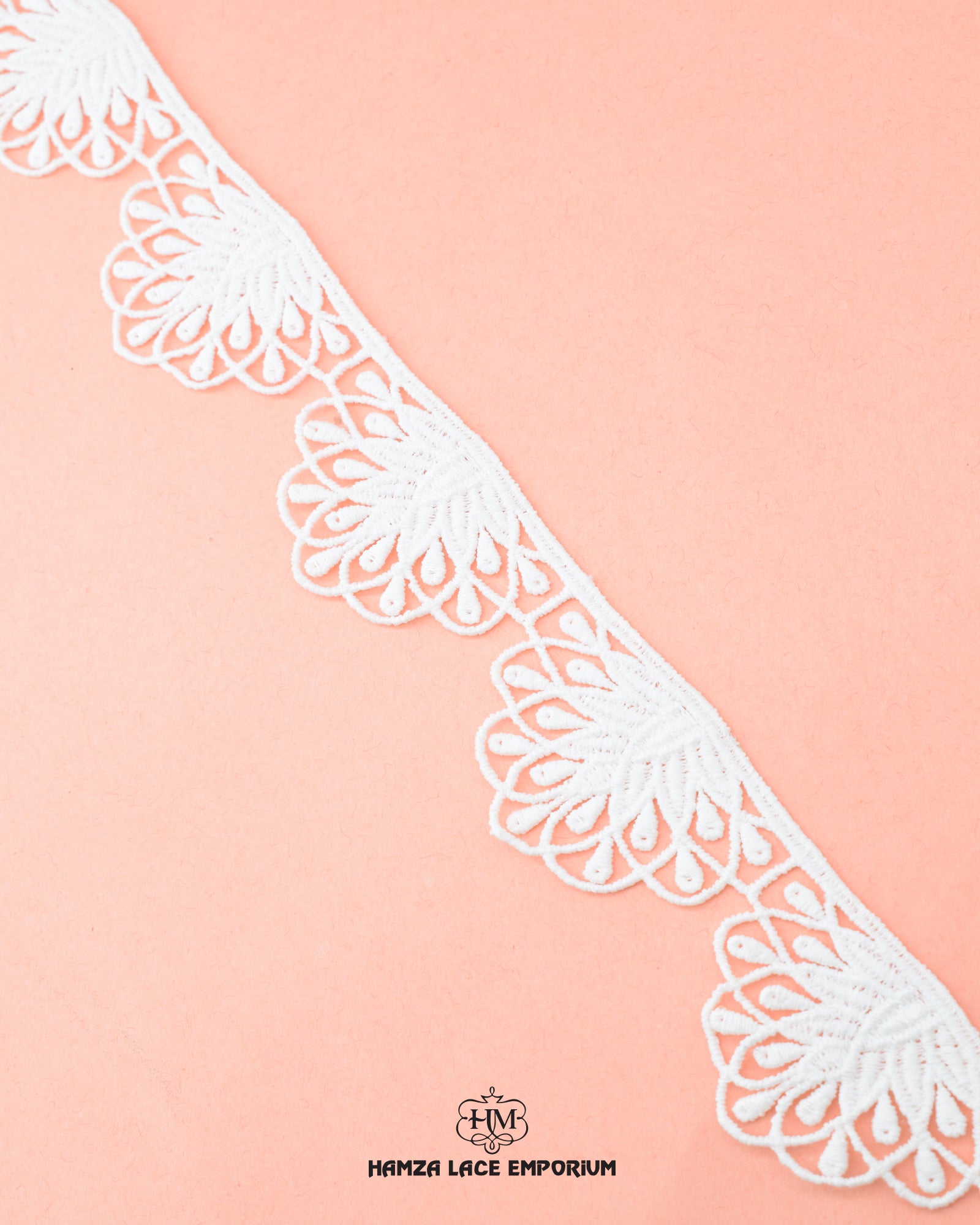 The white 'Edging Flower Lace 2018' on a pink background with the ' hamza lace' sign and logo