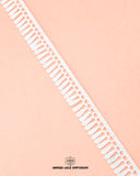 Zoomed view of the white color 'Edging Jhaalar Lace 2088'