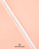 A closed look of the white color 'Edging Loop Lace 2209' with the sign 'Hamza Lace' written at the bottom