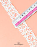 Size of the 'Two Side Border Lace 22845' is shown as '1.25' inches with the help of a ruler