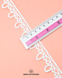 The white color 'Edging Loop Lace 22871' is depicted with a ruler measuring its size as 1 inch