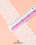 Size of the 'Center Scallop Lace 22951' is given as '2' inches by placing a ruler on it