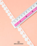the size of the 'Edging Ball Lace 23140' is shown with the help of a ruler