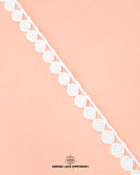 Edging Ball Lace 23140 is displayed on a pink background 