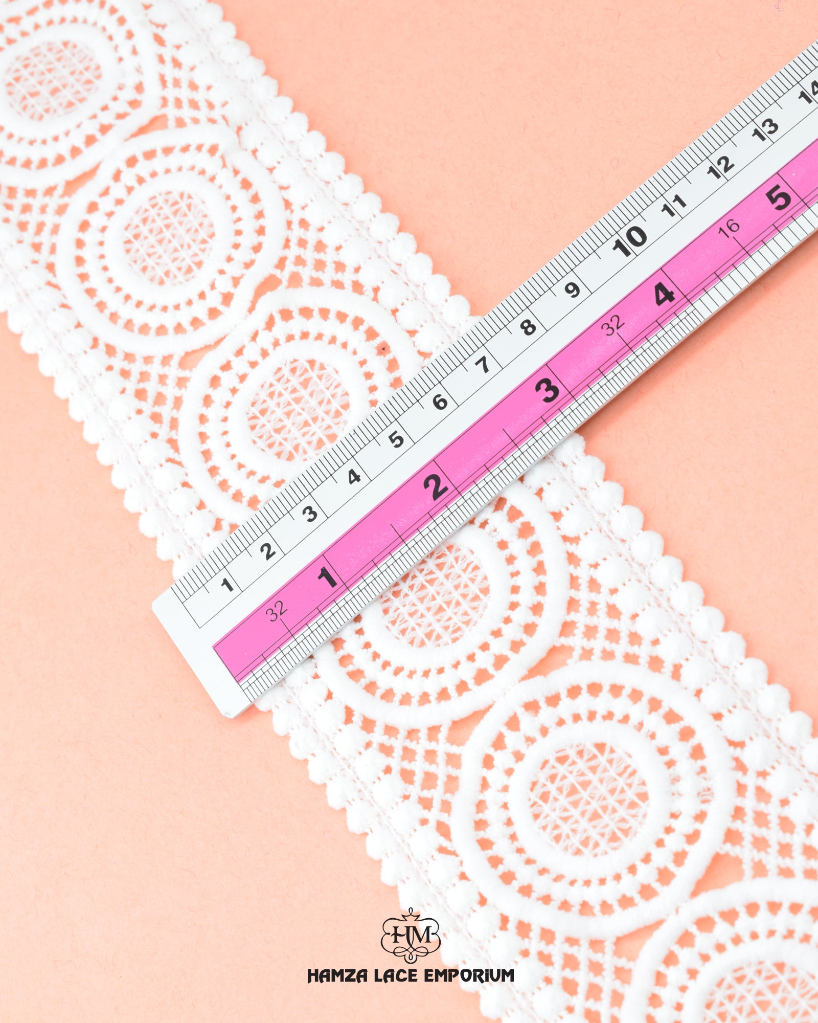 Size of the 'Center Filling Lace 23248' is shown as '3' inches with the help of a ruler