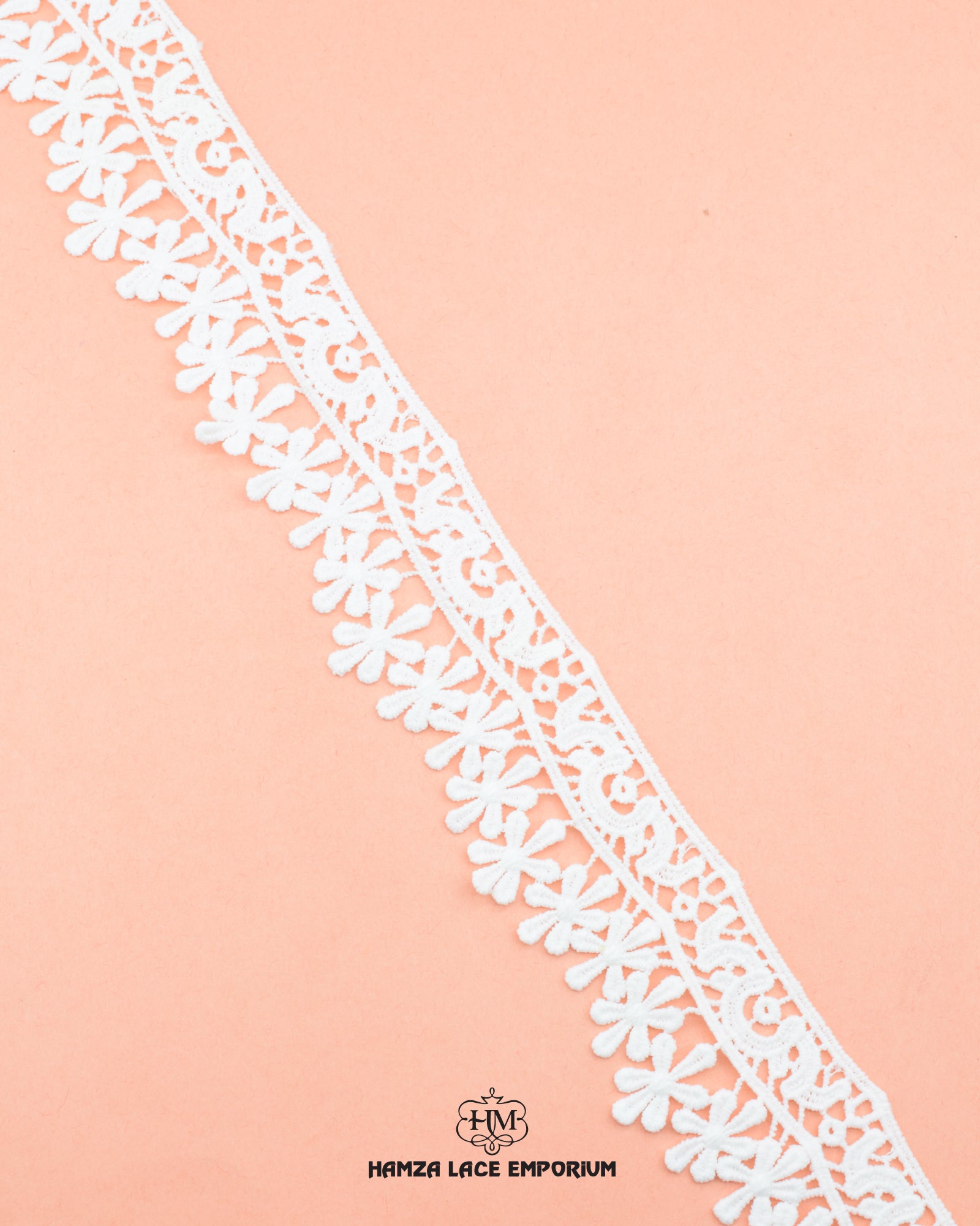 'Edging Flower Lace 23325' with the 'Hamza Lace' sign