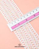Center Filling Lace 23435 showcased alongside a ruler, revealing a width of 2.5 inches.