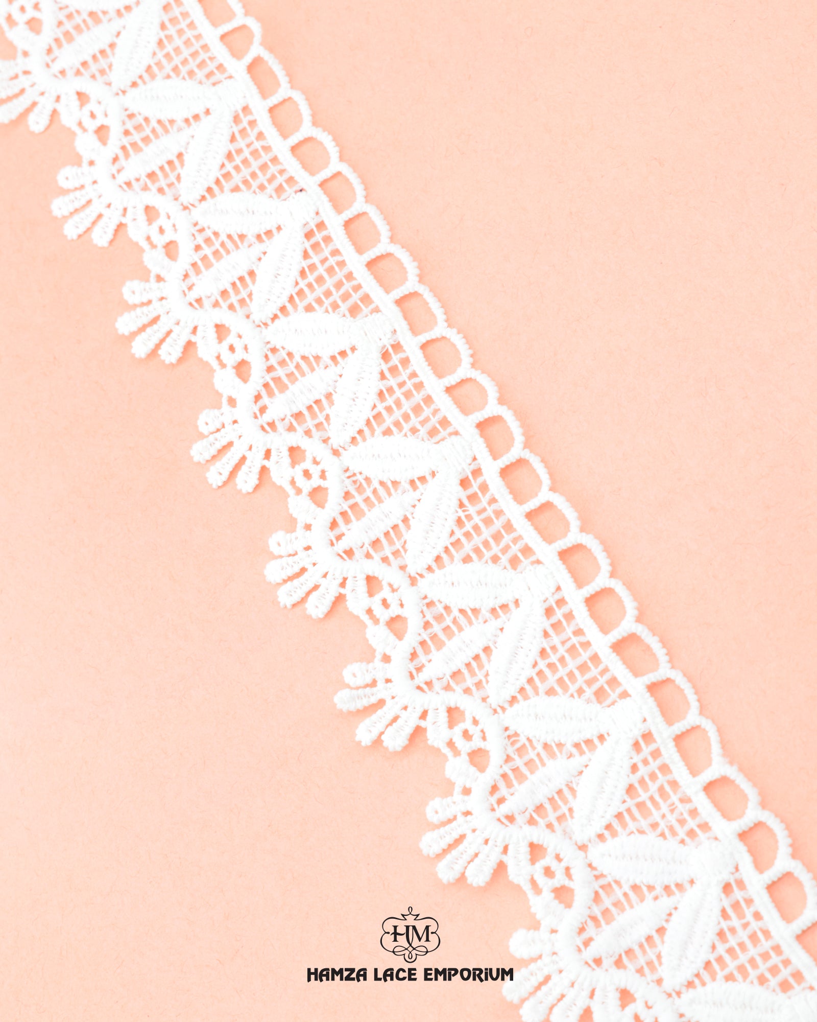 'Edging Flower Lace 23453' with the brand name 'Hamza Lace' at the bottom