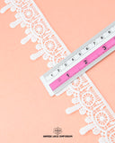 The size of the 'Edging Lace 23469' is given with the help of a ruler.