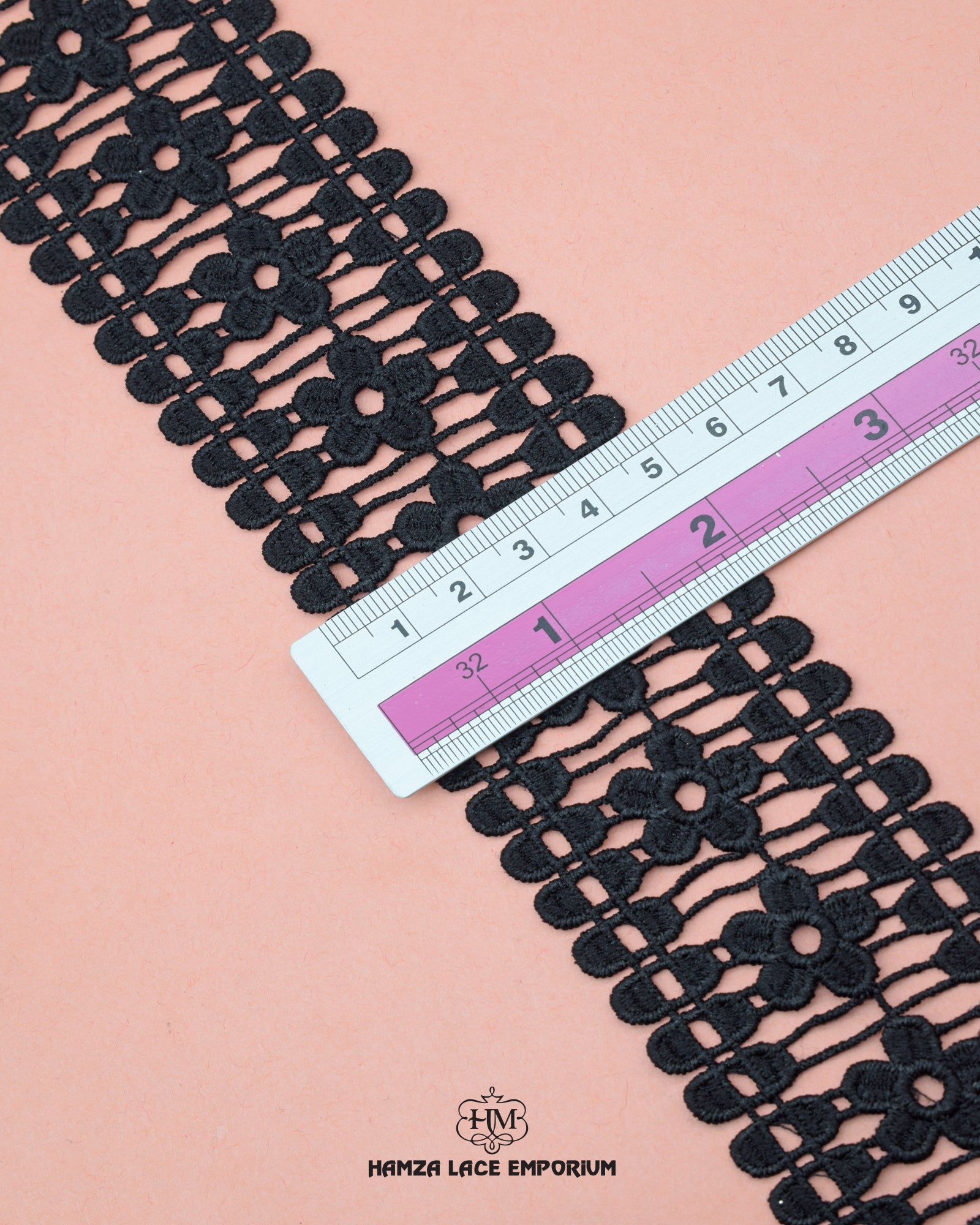Size of the 'Center Filling Lace 23505' is given as 2 inches with the help of a ruler