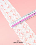 Center Filling Lace 23565 showcased alongside a ruler, revealing a width of 2.25 inches.