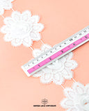 The size of the 'Center Flower Lace 23604' is given as '3.5' inches by placing a ruler on it