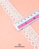 The size of the 'Edging Loop Lace 2410' is given with the help of a ruler.
