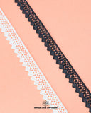 Two pieces of 'Edging Lace 2465' on a pink background
