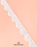 zoomed view of the product 'Edging Scallop Lace 2512' with the brand  ' hamza lace' logo at the bottom