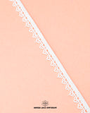The white color 'Edging Scallop Lace 2513' is on a pink background  and the "Hamza Lace' written at the bottom