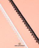 One black and one white color 'Edging Scallop Lace 2513' are arranged side by side and the Hamza Lace is written at the bottom