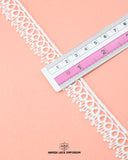 The size of the product 'Edging Ball Jhaalar Lace 2775' is depicted with the help of a scale