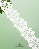 A white color 'Center Flower Lace 2888' is on a sky-blue background and the 'Hamza Lace' sign at the bottom