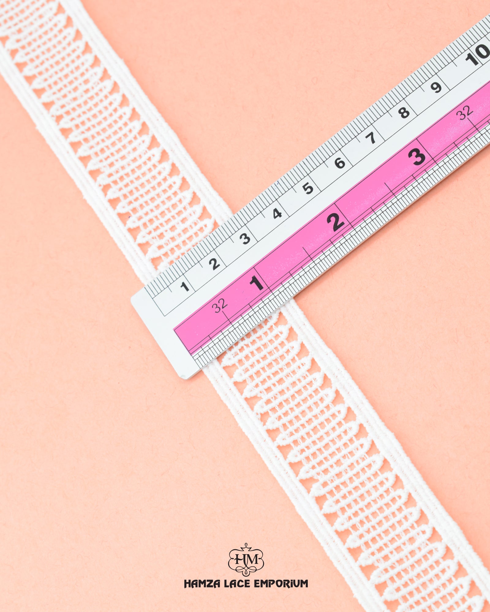 Size of the 'Center Filling Lace 334' is shown as '1.25' inches with the help of a ruler