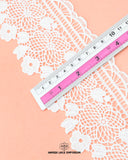 A ruler is showing the size of the 'Edging Flower Lace 4033' as 3.5 inches