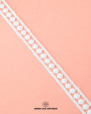 A white piece of 'Center Filling Lace 4383' and the 'Hamza Lace' and the brand logo at the bottom