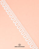 Zoomed view of the white color 'Edging Loop Lace 4608' and the brand name 'Hamza Lace' written at the bottom