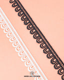 One white and one black 'Edging Loop Lace 4688' are arranged side by side and the brand name 'Hamza Lace' and its logo at the bottom