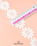 The size of the 'Center Flower Lace 5491' is given as '1.75' inches by placing a ruler on it