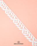 A white 'Edging Flower Lace 6272' with the vendor name 'Hamza Lace' and it's logo