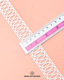 Size of the 'Center Filling Zig Zag Lace 6816' is shown as '1.25' inches with the help of a ruler