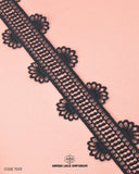 Zoomed view of the black color 'Center Filling Lace 7035'
