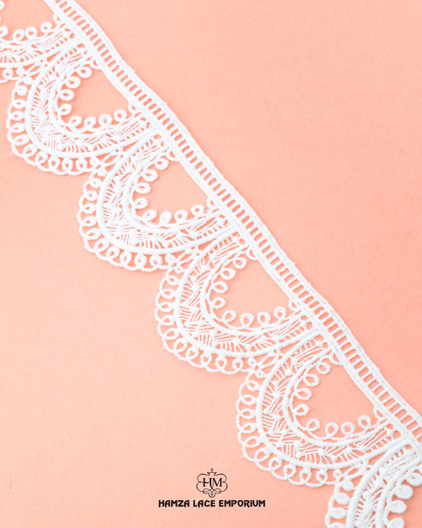 The Edging Loop Lace 8011 with the brand name 'Hamza Lace' and logo