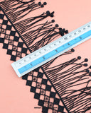 The size of the 'Edging Jhalar Lace 1181' is given as '4' inches by placing a ruler on it