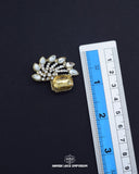 Elegant 'Hanging Stone Button FBC022' for Clothing (Size shown with ruler)
