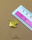 Elegant 'Fish Design Metal Button FBC131' for Clothing (Size shown with ruler)