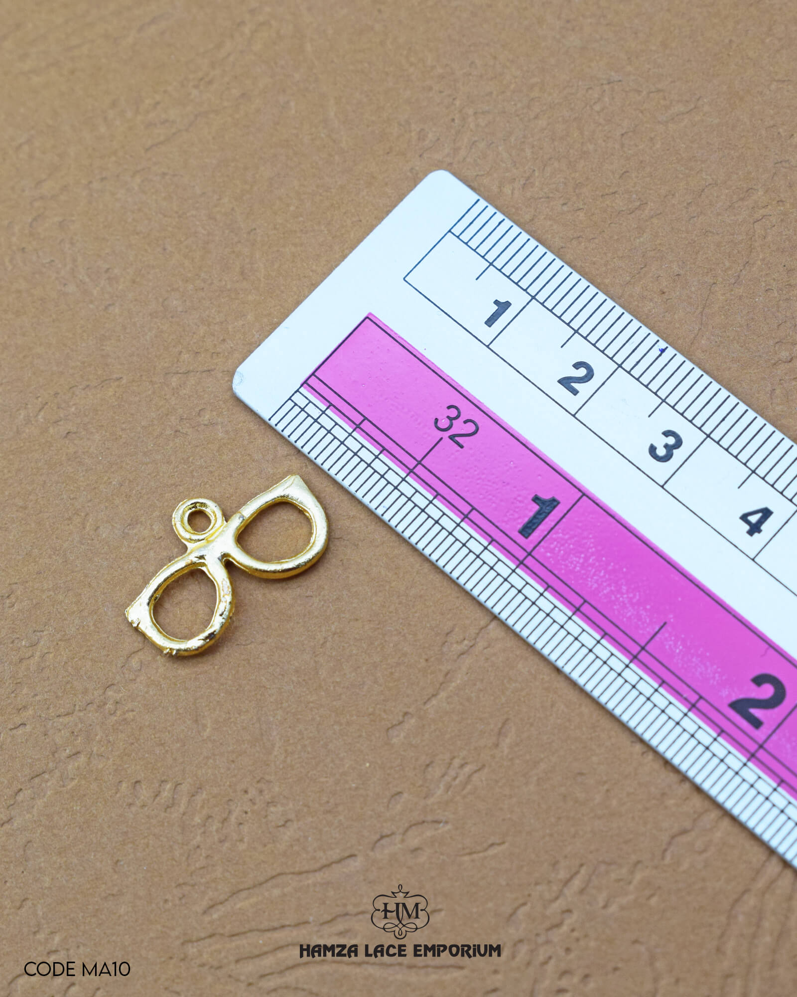Elegant 'Metal Button MA10' for Clothing (Size shown with ruler)