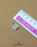 The 'Clock Design Metal Button MA158' size is showcased using a ruler for precise measurement.