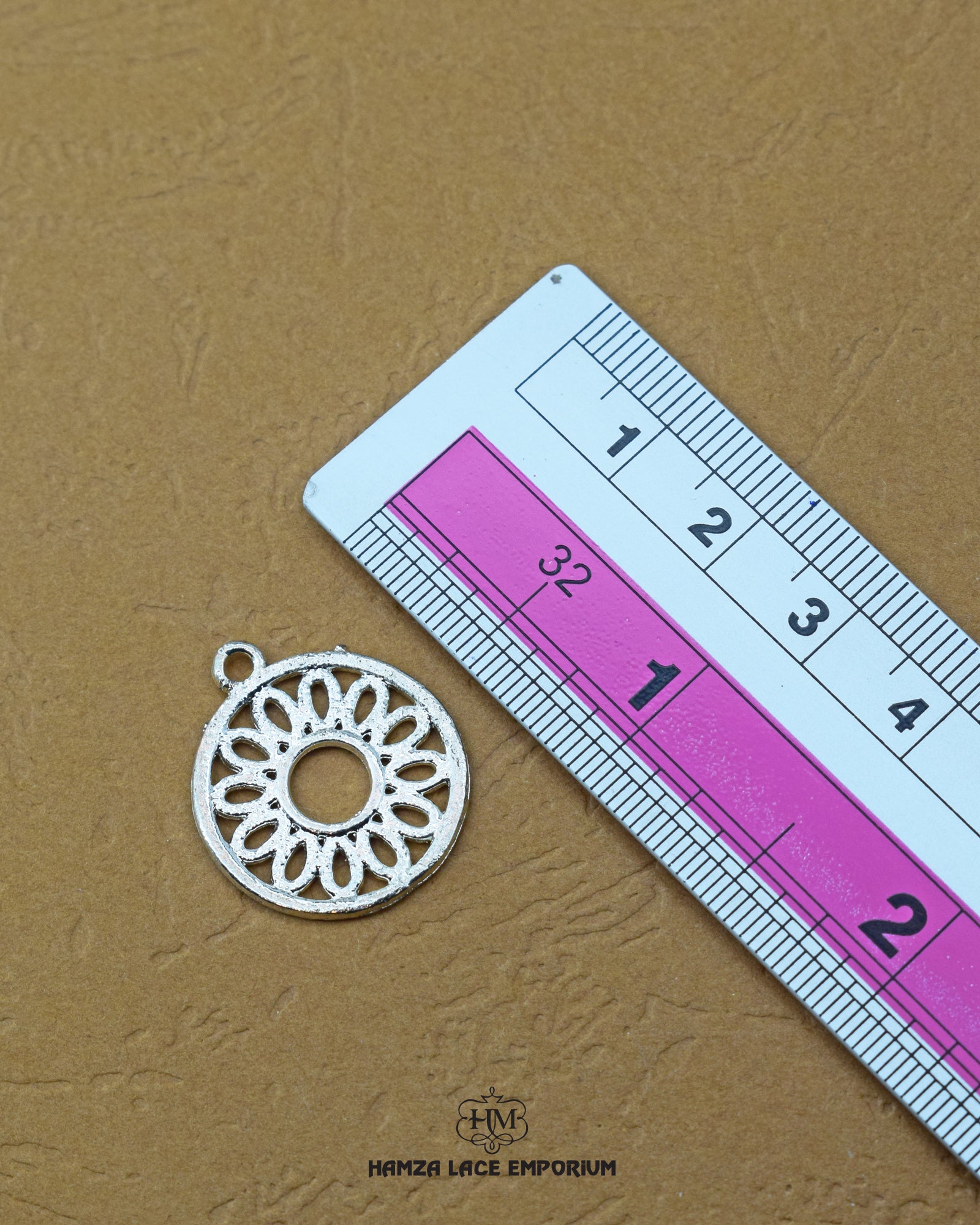 Elegant 'Round Shape Accessory MA271' for Clothing (Size shown with ruler)
